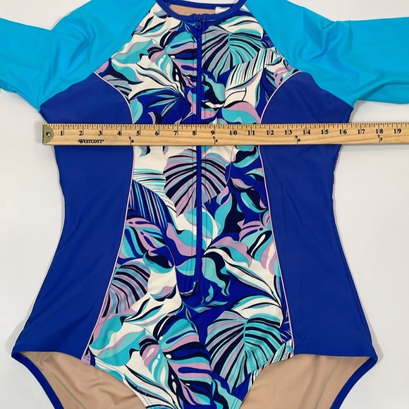 Coolibar Escalante Long Sleeve Swimsuit Size L EUC - Picture 5 of 14